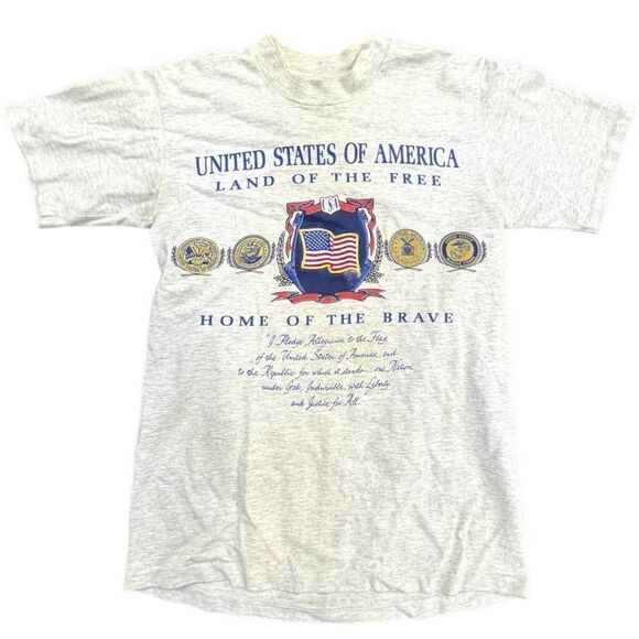 Vintage Single Stitch Americana Nutmeg Tag T-Shirt Sz Medium - Picture 1 of 7